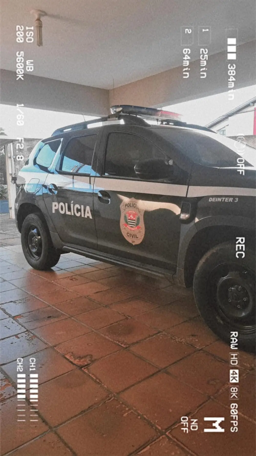 Viatura da Polícia Civil em plantão